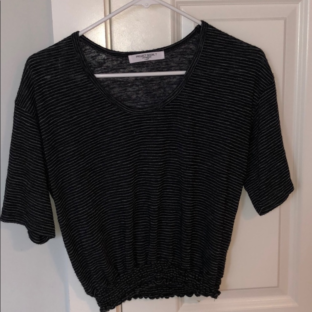 Project Social T striped short sleeve top!